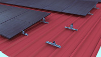 Trapezoidal Metal Tile Roof Clamping System with Elevation